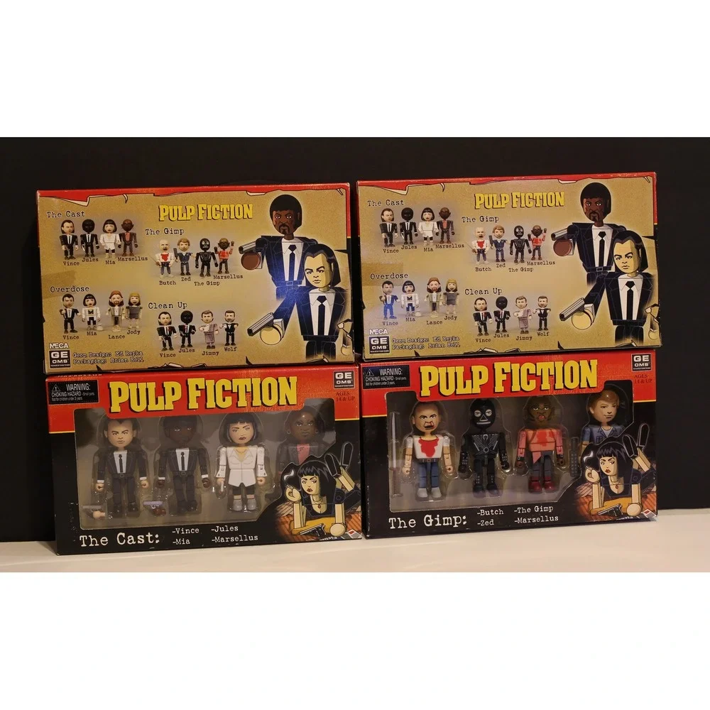 Pulp Fiction Complete set All 16 Action Figures in 4 Sets- Neca Vintage (T)